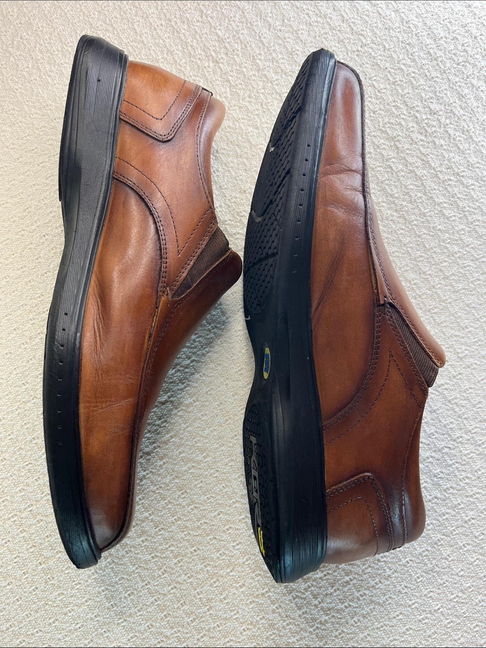 Nunn Bush Men's Slip-On Leather Loafers in Cognac Brown, size 9.5 Med. Kore pro - Picture 7 of 12